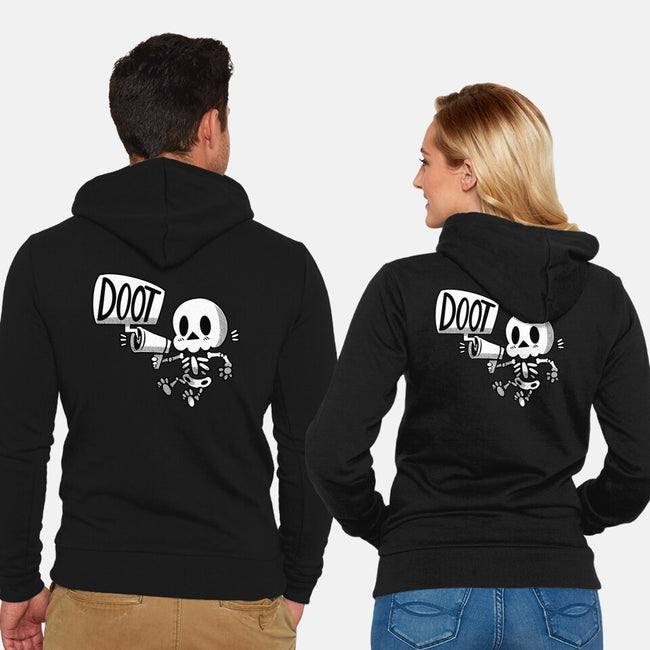 DOOT Skeleton-unisex zip-up sweatshirt-TechraNova