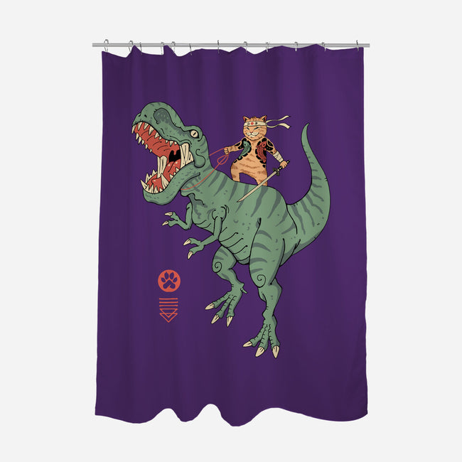 T-Rex Catana-none polyester shower curtain-vp021