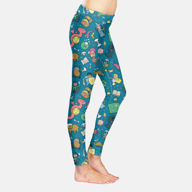 Dungeons And Patterns-womens all over print full length leggings-queenmob