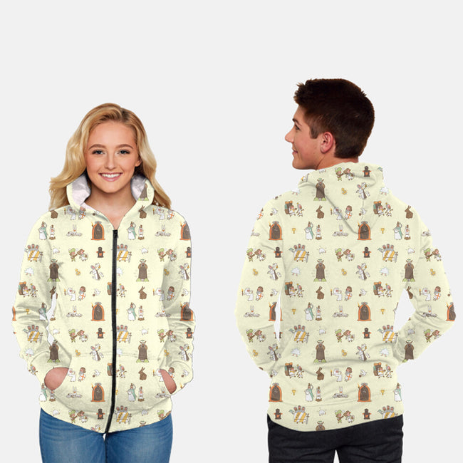 Holy Grail-unisex all over print zip-up sweatshirt-queenmob