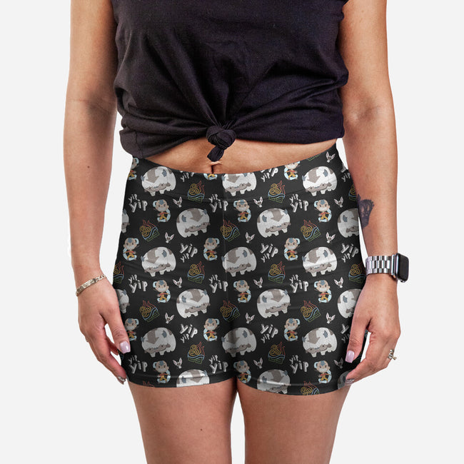 Bender On Repeat-womens all over print sleep shorts-StinkPad