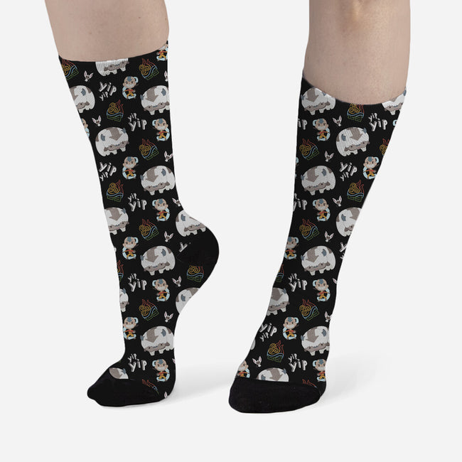Bender On Repeat-unisex all over print crew socks-StinkPad