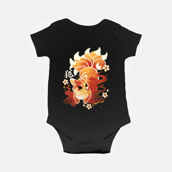 Kitsune Kawaii-baby basic onesie-NemiMakeit