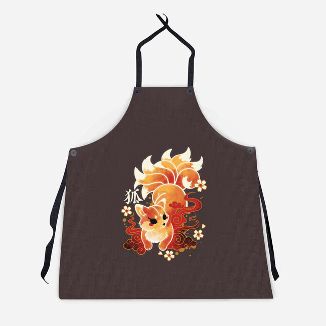 Kitsune Kawaii-unisex kitchen apron-NemiMakeit