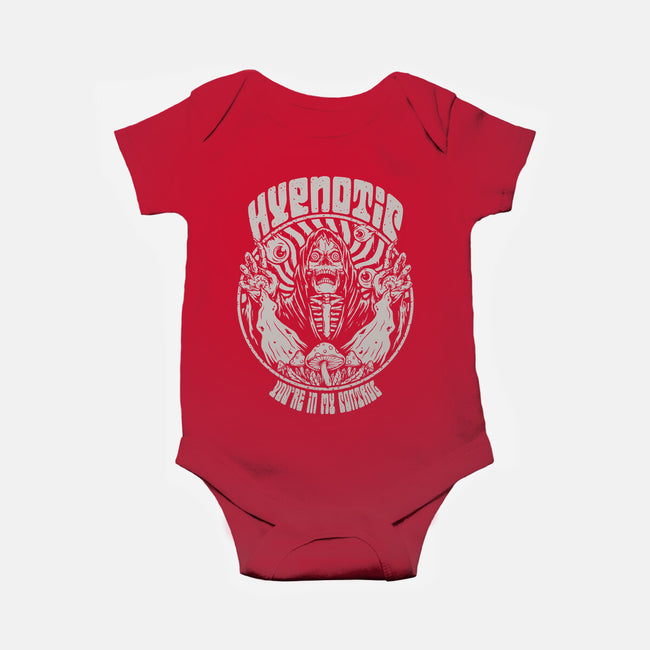 Hypnotic Skull-baby basic onesie-Slikfreakdesign