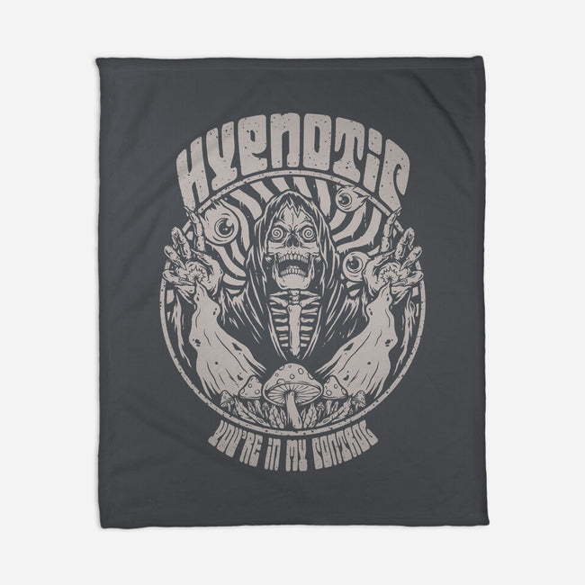 Hypnotic Skull-none fleece blanket-Slikfreakdesign
