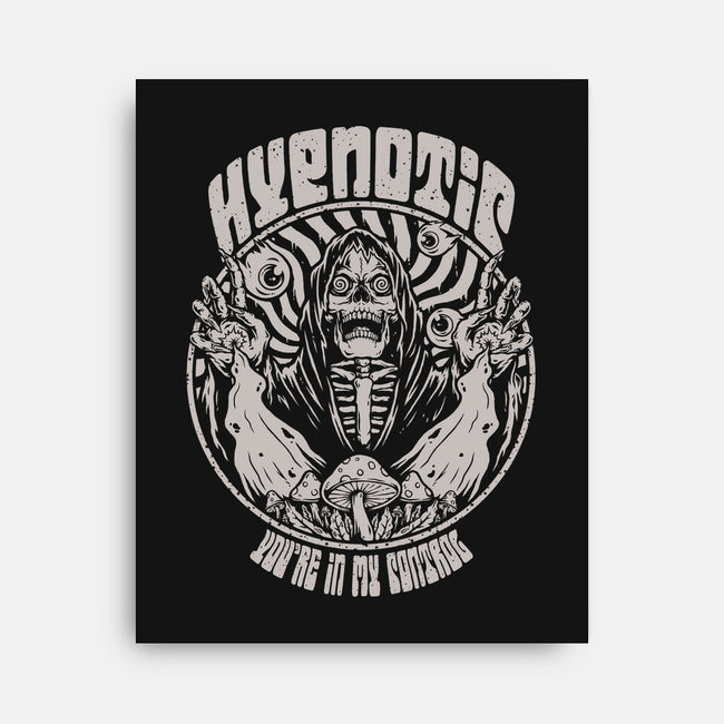 Hypnotic Skull-none stretched canvas-Slikfreakdesign