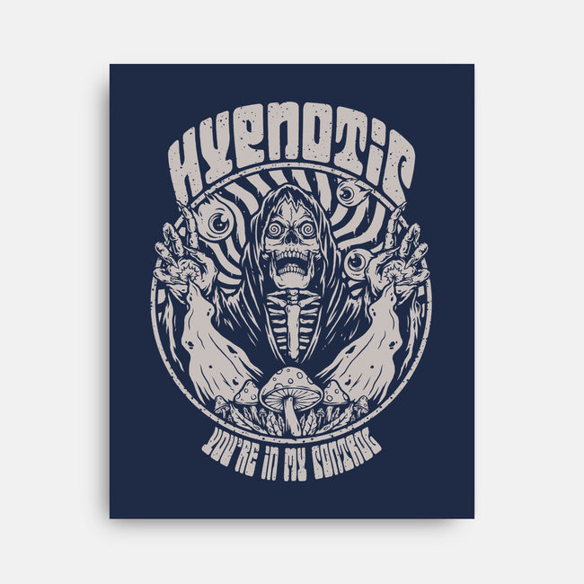 Hypnotic Skull-none stretched canvas-Slikfreakdesign