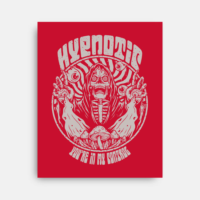 Hypnotic Skull-none stretched canvas-Slikfreakdesign