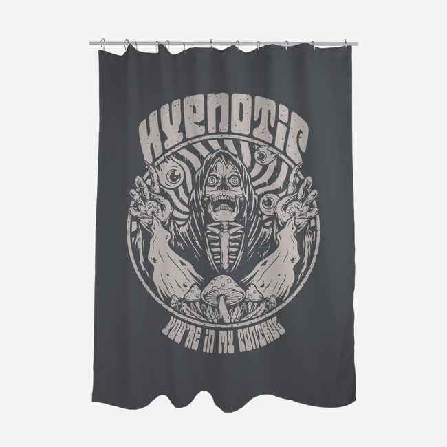 Hypnotic Skull-none polyester shower curtain-Slikfreakdesign