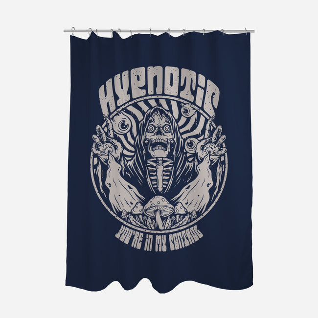 Hypnotic Skull-none polyester shower curtain-Slikfreakdesign