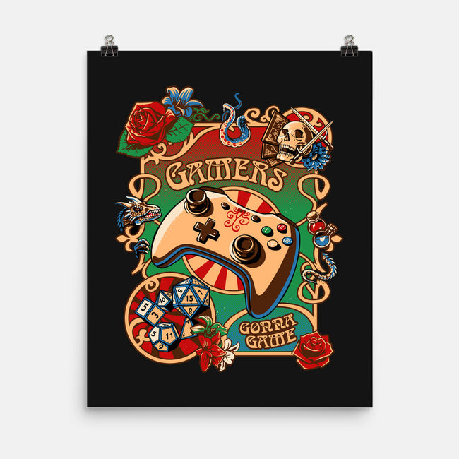Gamers Gonna Game-none matte poster-daobiwan