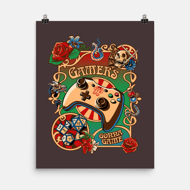 Gamers Gonna Game-none matte poster-daobiwan