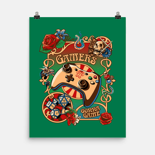 Gamers Gonna Game-none matte poster-daobiwan