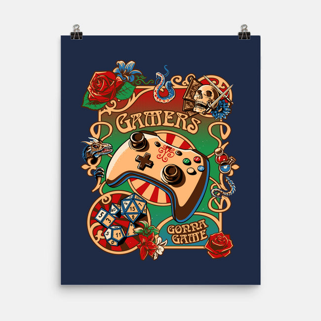 Gamers Gonna Game-none matte poster-daobiwan