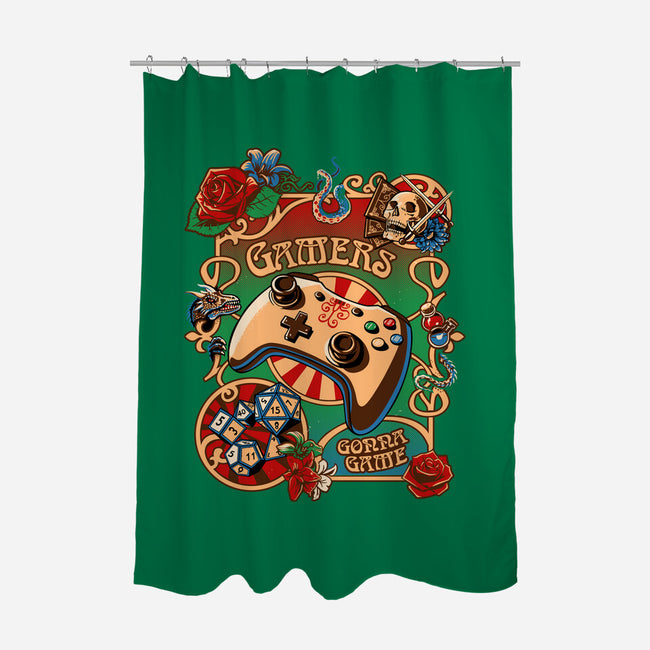 Gamers Gonna Game-none polyester shower curtain-daobiwan