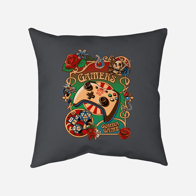 Gamers Gonna Game-none removable cover w insert throw pillow-daobiwan