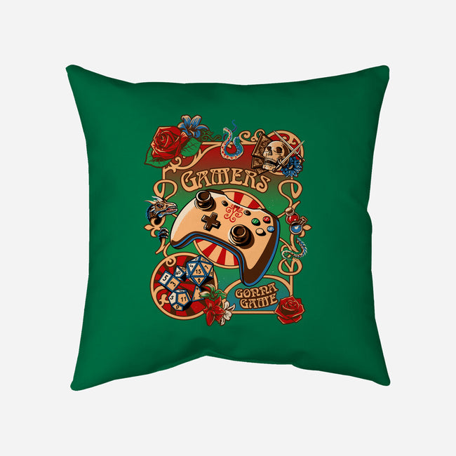 Gamers Gonna Game-none removable cover w insert throw pillow-daobiwan