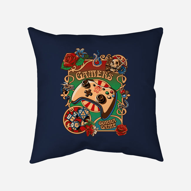 Gamers Gonna Game-none removable cover w insert throw pillow-daobiwan