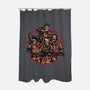 Busted Ghosts-none polyester shower curtain-glitchygorilla