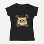 Hedgehog Of Leaves-womens v-neck tee-NemiMakeit