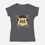Hedgehog Of Leaves-womens v-neck tee-NemiMakeit