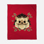Hedgehog Of Leaves-none fleece blanket-NemiMakeit