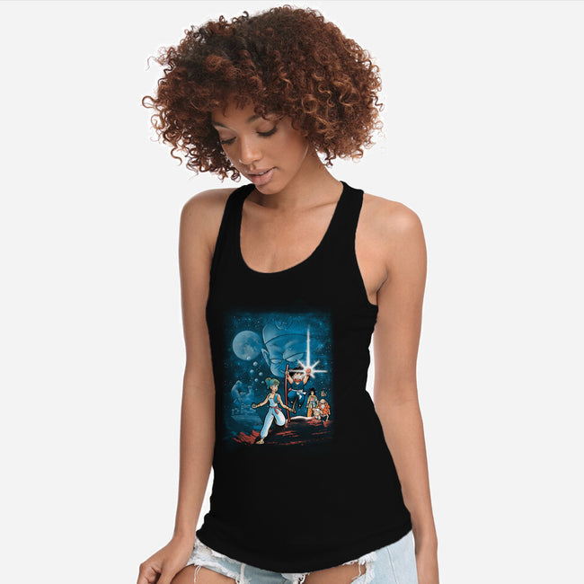 Pilaf Wars-womens racerback tank-trheewood