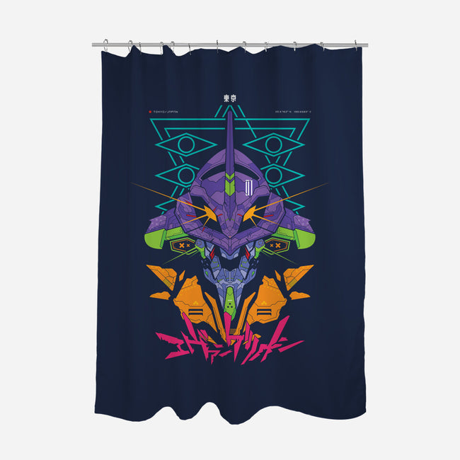 Eva Mecha-none polyester shower curtain-BadBox