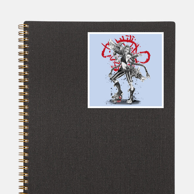 The Loose Cannon Girl-none glossy sticker-DrMonekers