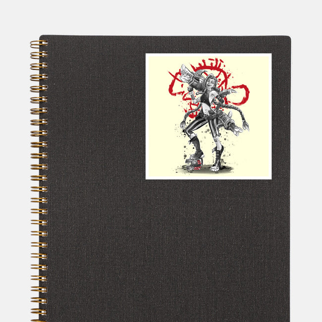 The Loose Cannon Girl-none glossy sticker-DrMonekers