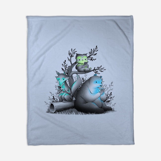 Connecting With The Forest Animals-none fleece blanket-tobefonseca