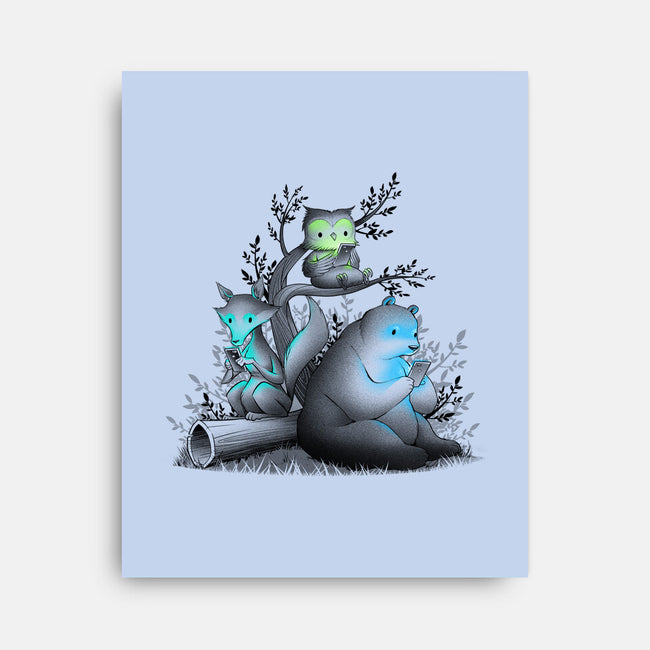 Connecting With The Forest Animals-none stretched canvas-tobefonseca