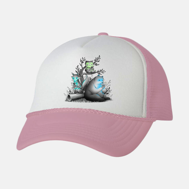 Connecting With The Forest Animals-unisex trucker hat-tobefonseca