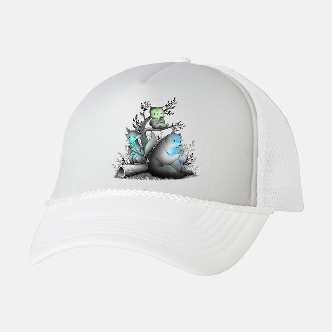 Connecting With The Forest Animals-unisex trucker hat-tobefonseca