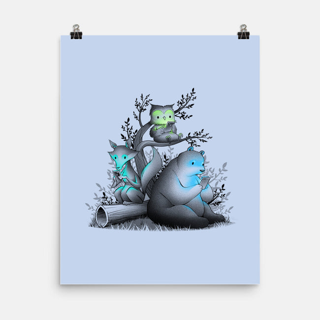 Connecting With The Forest Animals-none matte poster-tobefonseca