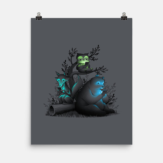 Connecting With The Forest Animals-none matte poster-tobefonseca