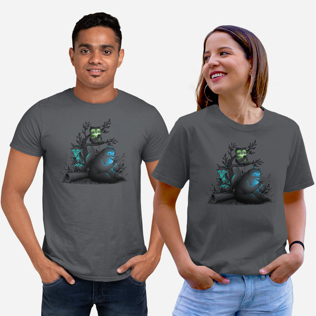 Connecting With The Forest Animals-unisex basic tee-tobefonseca
