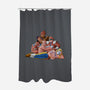Evil Fighters Club-none polyester shower curtain-Skullpy
