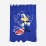 Waiting Hedgehog-none polyester shower curtain-estudiofitas