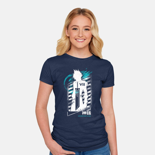 Soldier First Class-womens fitted tee-Logozaste