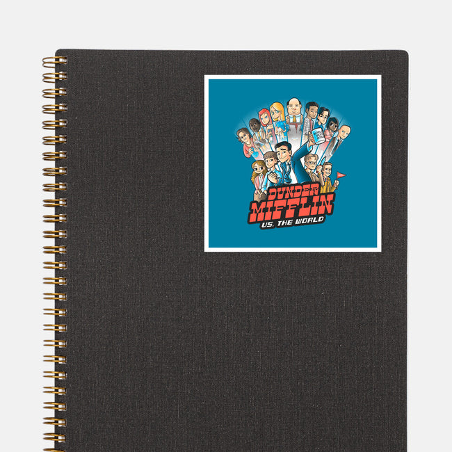 Dunder Mifflin Vs The world-none glossy sticker-trheewood