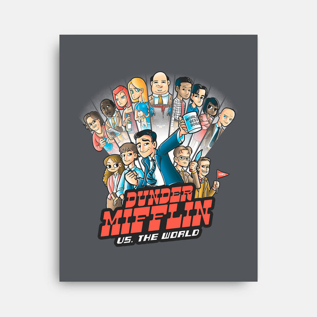 Dunder Mifflin Vs The world-none stretched canvas-trheewood