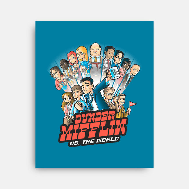 Dunder Mifflin Vs The world-none stretched canvas-trheewood