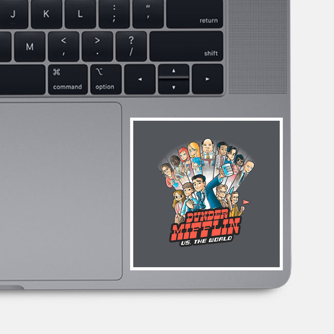 Dunder Mifflin Vs The world-none glossy sticker-trheewood