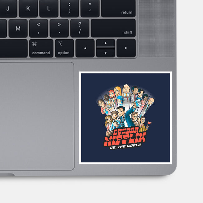 Dunder Mifflin Vs The world-none glossy sticker-trheewood