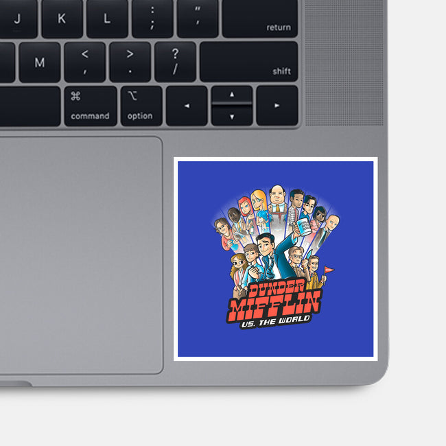 Dunder Mifflin Vs The world-none glossy sticker-trheewood