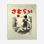 Samurai Battle-none fleece blanket-Arigatees