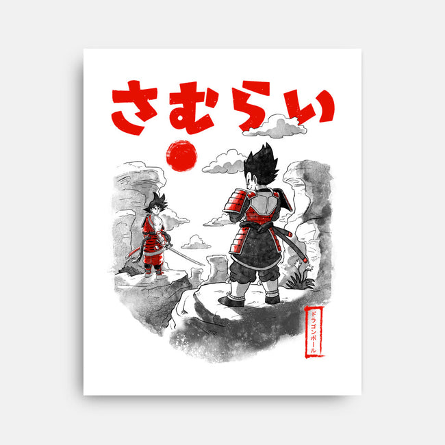 Samurai Battle-none stretched canvas-Arigatees
