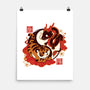 Yin And Yang Tiger Dragon-none matte poster-NemiMakeit